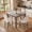 5PCS-Table+4Chairs, variant on Morden Fort Adult High Back Tufted Counter Height Bar Stools - Set of 4, Beige