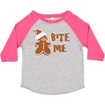thumbnail image 3 of Inktastic Bite Me Gingerbread Boys or Girls Toddler T-Shirt, 3 of 5