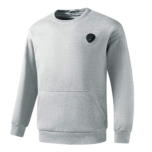 Sudadera sin capucha para hombre, informal, de moda, lisa, de manga larga, para exteriores, deportiva, con capucha, blusa de poliéster