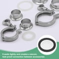 thumbnail image 4 of Uxcell 1-Pack 150 Malla FKM Junta Sanitaria de 2 Pulgadas con Pantalla de Acero Inoxidable Junta Tri-clover Negra, 4 of 6