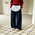 thumbnail image 2 of jiaxiM Girls Athletic Sweatpants Wide Leg Active Baggy Loose Fit Casual Elastic Waist Straight Ruffle Pants with Pockets, 2 of 6