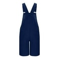 thumbnail image 4 of Mens Jean Shorts Classic Solid Color Loose Fit Casual Bib Overall Jean Romper with Pocket Oversized Trend Relaxed Summer Men's Denim Shorts, 4 of 6
