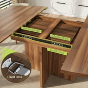 43.3''-59'' Extendable Round Dining Table Kitchen 4-8