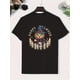 thumbnail image 1 of Halloween T-shirt - Cute Witch Cat Design with Broomstick - Lightweight Cotton Kids Top for Halloween Party Outfit - Easy-Care Boys Clothing ( to Early Teens) - Happy Halloween Graphic Tee, 1 of 6