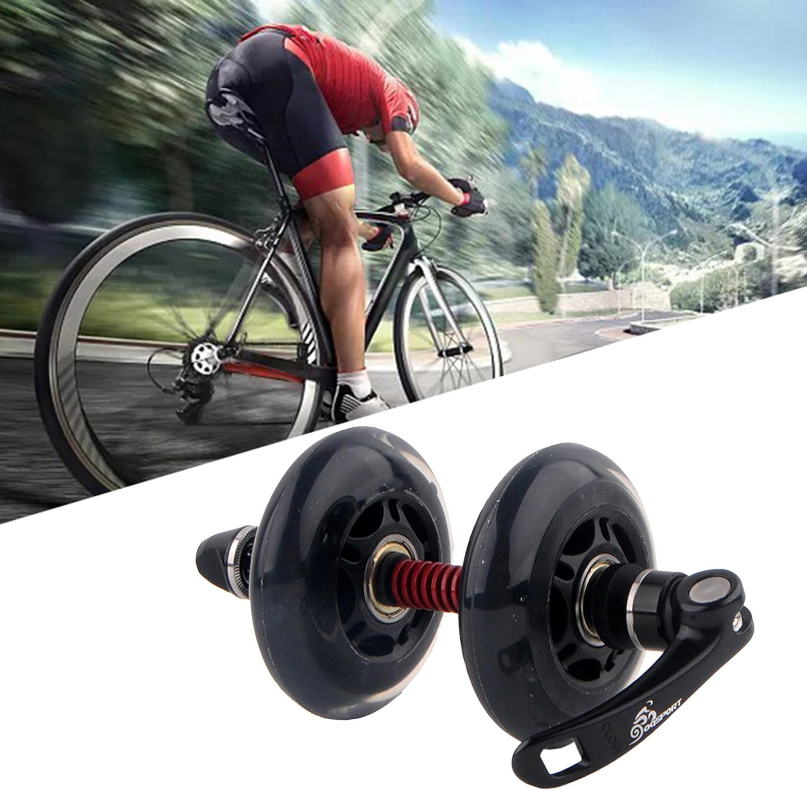koolsoo Quick Release Easy Wheel Roller Mount Fork Bike Auxiliary Casters Replacement black