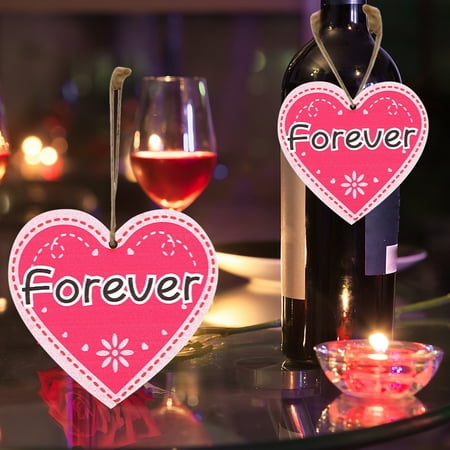 

Chiccall Valentines Day Decor Clearance Wooden Valentines Day Pendants Ornament Gift Box Red Wine Bottle Tree Hanging Ornaments Decorations Gift 7cm/2.8inch Valentines Day Gifts