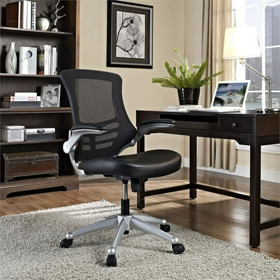Modway Attainment Office Chair with Leatherette Seat, Multiple Colors