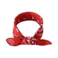 thumbnail image 2 of Bandanas for Men Women, Paisley Pattern Bandana Bulk Headbands Handkerchief Face Mask 40% Polyester Red, 2 of 3