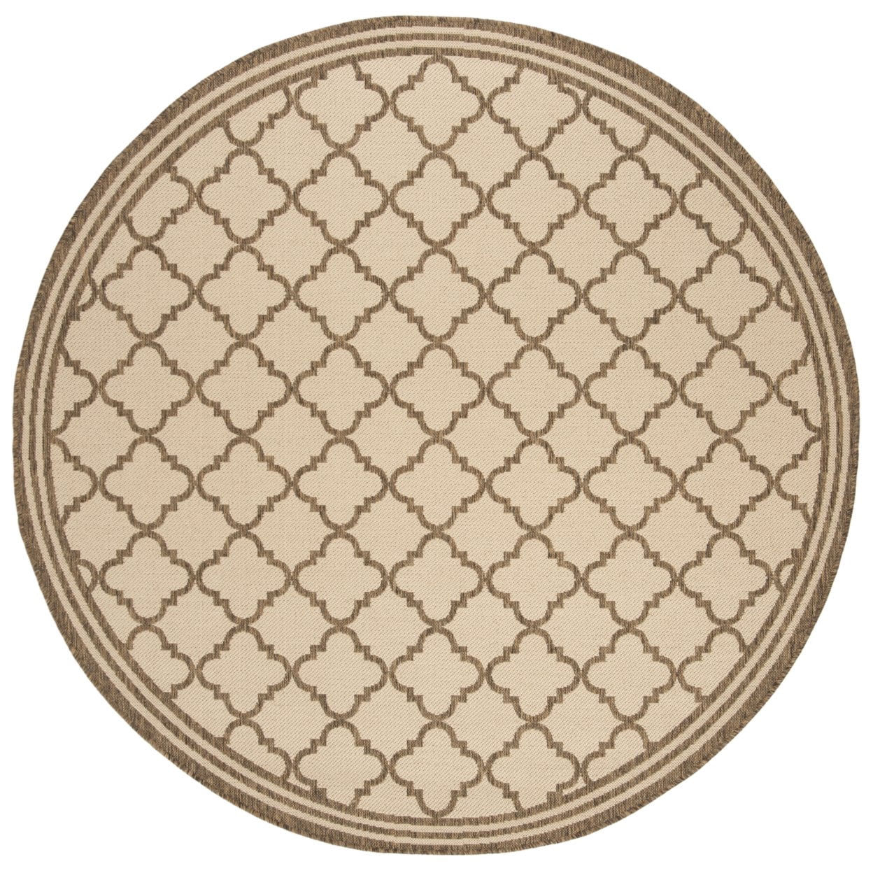 SAFAVIEH Beach House Richard Geometric Indoor/Outdoor Runner Rug, Cream/Beige, 2'2" x 12'