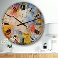 thumbnail image 2 of Designart Large Orange Analog Round Contemporary/Modern Wall Clocks, CLM25291-C23, 2 of 3
