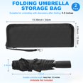 thumbnail image 3 of Uxcell 2-Pack Bolsas de Paraguas Húmedos, 4.9" x 13.39" Funda de Paraguas Portátil Impermeable para Viaje, Hogar, Exterior [Negro y Gris], 3 of 7