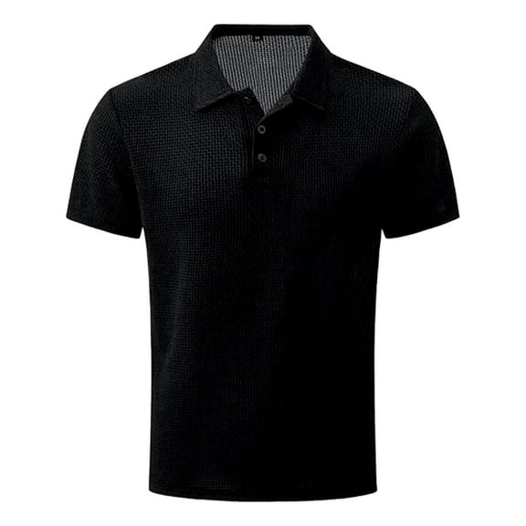 Bosanter Polo Shirts for Men Ultra Comfortable Polo Shirt Textured Breathable Refreshing Silky, Black XL