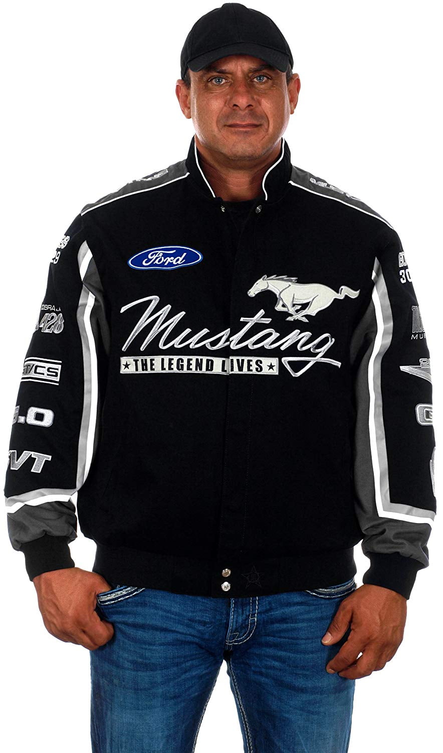 Authentic Ford Performance  Embroidered Cotton Jacket JH Design Black 