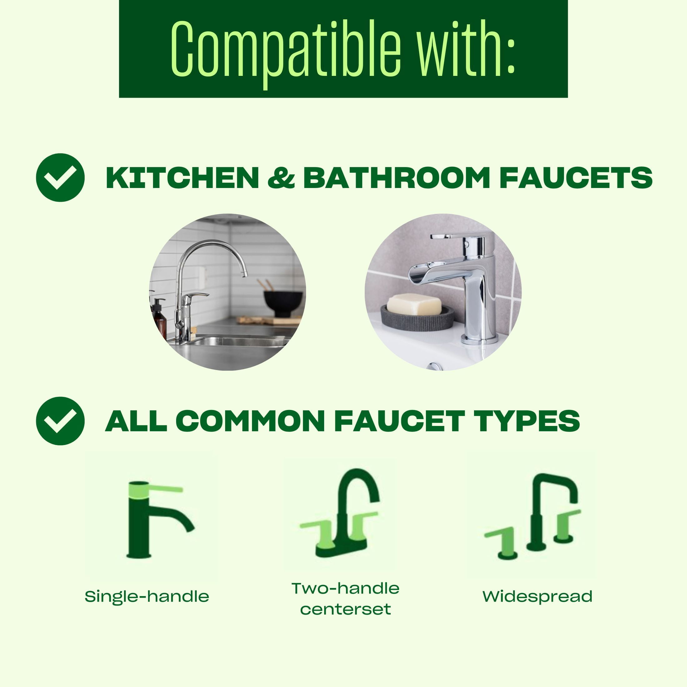 Character Faucet Installation Kit with Virtual Support, Easy to Follow Video Instructions, Basin Wrench, Plumber’s Putty, Thread Seal Tape and More