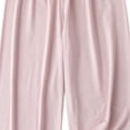 thumbnail image 5 of CPNG Girls Loose Casual Pants Candy Colored Baggy Wide Leg Anti-Mosquito Elastic High Waist Drawstring Pants(Pink,3-4 Years), 5 of 8