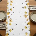 thumbnail image 5 of Table Runners 90 Inches Long Dress Scarves, Yellow Flowers Farmhouse Coffee/Dining/Kitchen Table Runner for Living Room, Elegant Spring Floral Butterflies 13x90 Inch, 5 of 9