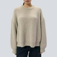 thumbnail image 2 of Wdgfv Women's Pullover Knit Top Oversized Soft Knit Pullover Sweater for Women Cozy Crewneck Winter Fall Casual Wear Comfortable Loose Fit Fashionable, 2 of 4