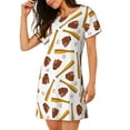 thumbnail image 2 of Vsdgher Motif Sport Baseball Chemise de Nuit à Manches Courtes Col Rond Mignonne Robe de Nuit Confortable, 2 of 6