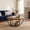 Natural Wood and Black, variant on Fnova Coffee Table with 2 - Tier Storage, 32" Round Wood Coffee Table with Metal Legs, Modern Rustic Style Center Table for Living Room, Warm Brown and Black