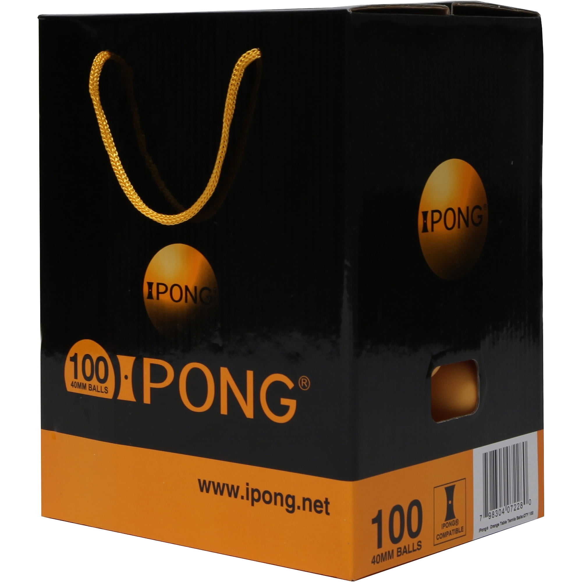 iPong Table Tennis Training Ball Set, Orange, 100ct