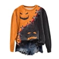thumbnail image 5 of Duqingm Halloween Shirts for Women 2026 Novelty Funny Print Gothic Tshirts Long Sleeve Crewneck Tops,2XL, 5 of 7