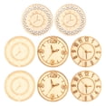 thumbnail image 5 of Wooden Crafts,8 Pcs Wood Cutouts Clock Pattern Cutouts Wood Slices Enhanced Features, 5 of 5