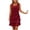 Wine#03, variant on Yteetum Summer Dresses for Women Chiffon Sleeveless Crewneck Tiered Layered Flowy Asymmetrical Hem Mini Dress Casual Solid Round Neck Loose Fits Lightweight Comfy Dresses