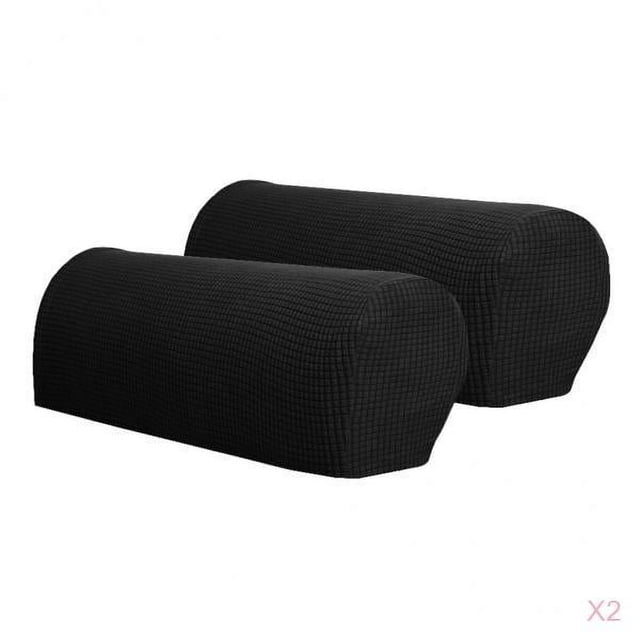de Elásticas para Reposas de Franela de 4 Piezas, Protectores de para Silla O Sofá, Negro