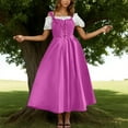 thumbnail image 5 of Ygbgbb Renaissance Dress Women Gothic Style Sleeveless Maxi Dress Victorian Dresses Lace-Up Flowy Cottagecore Dress Medieval Fashion Elegant Costume Hot Pink XXL, 5 of 8