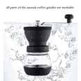 thumbnail image 3 of Washable Manual Coffee Grinder with Ceramic Burr Adjustable Grind Two Clear Glass Jars Stainless Steel Handle Built to Last Portable for Home and Camping Use, 3 of 8