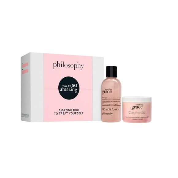philosophy you're so amazing gift set - 2-pc. amazing grace hydrating shower gel (6oz) & whipped body crème (4oz) - moisturizing bath & body duo for women