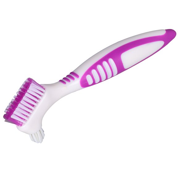 LYUMO False Teeth Cleaning Brush,False Teeth Cleaning Brush Double Sided Portable Denture Toothbrush For False Teeth Cleaning,Dual Head Toothbrushes