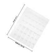 OUNONA PVC Packing Storage Bag with 36 Grid Compartments for Button Sample and Jewelry Organizer