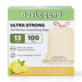 thumbnail image 5 of BoxLegend 13 Gallon Trash Bags, Lemon Scent (100 Count), Tall Kitchen Drawstring Garbage Bags 10-13 Gallon, Light Yellow, 5 of 8
