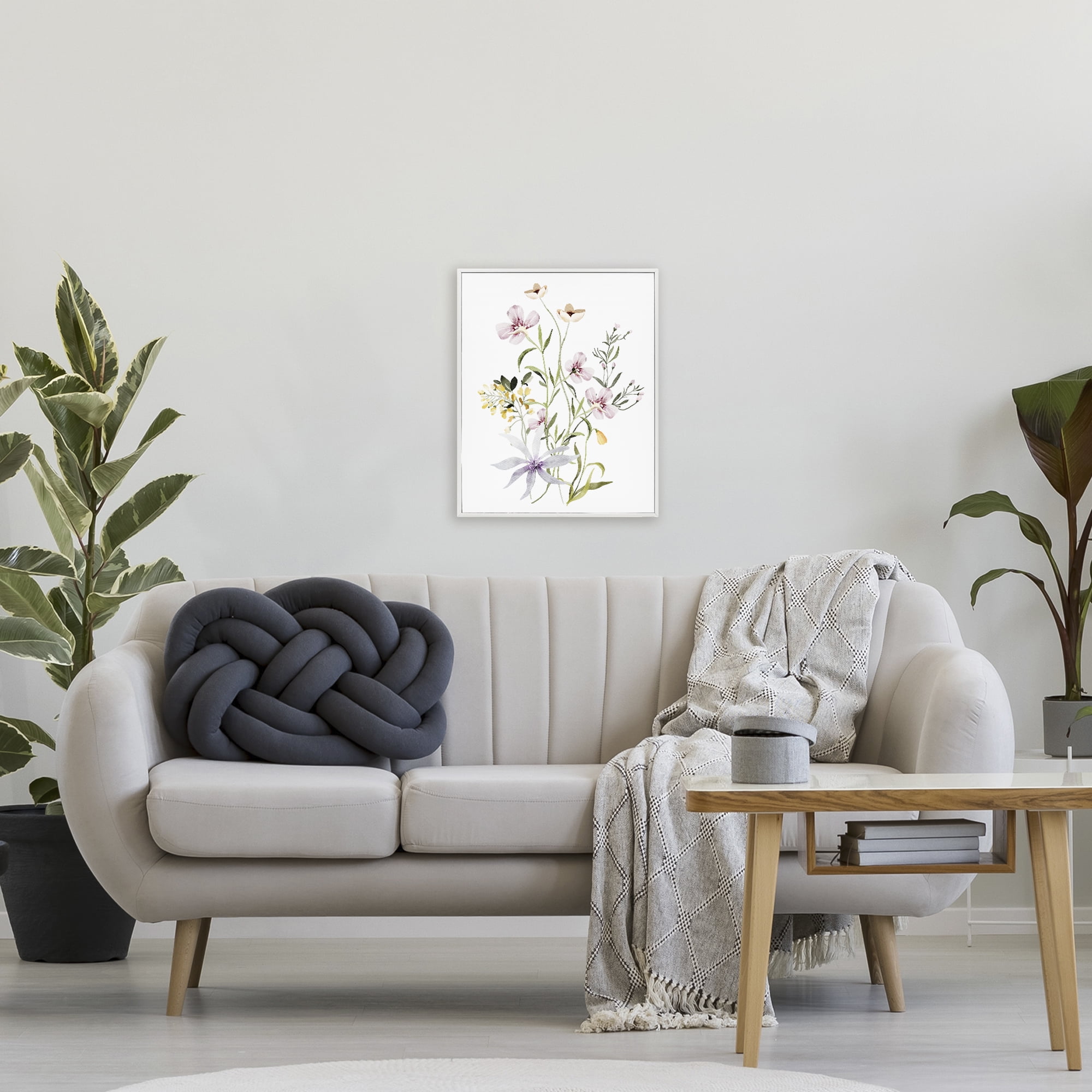 Floral Foliage Bundle White Framed Giclee Art, design by Lettered and Lined