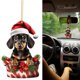 thumbnail image 4 of Colgante de perro navideño acrílico para espejo retrovisor de coche, decoración DIY, CALIENTE% W0X9, 4 of 7