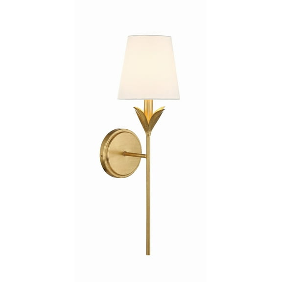 531-GA Crystorama Lighting Broche - 1 Light Wall Mount-21 Inches Tall and 6 Inches Wide-Antique Gold Finish