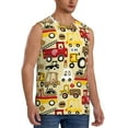 thumbnail image 2 of Haiem Men's Vehicles Print Tank Tops Summer Sleeveless Cut Off Workout T-Shirts Fitness Vest Athletic Undershirts-3X-Large, 2 of 8