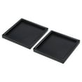 thumbnail image 1 of Bandeja de servicio cuadrada de madera Uxcell de 7" Platter decorativo para el hogar y la cocina, vela negra, paquete de 2, 1 of 7