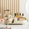 thumbnail image 4 of Govvep Makeup Organizer, Dresser Rotating Cosmetic Organizer with Brush, Holder for Perfume Jewelry Lipstick Makeup Skin Care Organizer, Ivory, 4 of 7