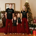 thumbnail image 4 of Family Christmas Pajamas Set Short Sleeve - Matching Holiday Santa Gingerbread Printed PJs, 4 of 7