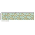 thumbnail image 3 of Ambesonne Retro Fabric by the Yard Upholstery, Swirly Floral Motifs Art Deco, 2 Yards, Pale Blue and Mustard, 3 of 5