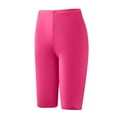 thumbnail image 3 of GHSOHS Leggings for Women Capri Leggings for Women's Tummy Control Knee Length Capri Leggings 2024 Summer Cropped Pants Casual Solid Comfy Capris Dress Pants Hot Pink Jeggings Capris Pants Women,M, 3 of 4