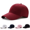 thumbnail image 4 of Men Women Solid Snapback Baseball Ball Cap Outdoor Sports Hats Adjustable Hat, 4 of 4