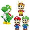 thumbnail image 2 of Super Mario Bro Building Blocks Lega Mario Luigi Figure Yoshi Building Blocks Japanese Cartoon Character Toys For Children Gifts, 2 of 5