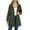 Army Green, variant on Women's Casual Jackets Solid Trench Coat Hooded Jacket Thin Rain Coat Casual Loose Trench Coat 3XL