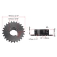 thumbnail image 2 of Unique Bargains 25 Teeth Sprocket 1/4' Pitch, 19mm Bore Carbon Steel, Keyway with 2 Set Screws, 2 of 6