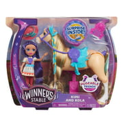 Just Play Winner's Stable Articulated Small Doll and Horse 11-Piece Set, Kimi and Kola, Kids Toys for Ages 3 up