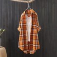 thumbnail image 2 of TRUBKH Plaid Button Down Shirts for Women,plaid Shirts for Women,lightweight Flannel Shirt Women,long Sleeve Button Up Shirts for Women,flannel Shirts for Women,lapel Neck Cotton Shirt Yellow XL, 2 of 6