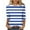 Blue, variant on Summer Women's Striped Tops 3/4 Sleeve Round Neck Casual Loose Blouse Printed Pullover Fashion Basic Tee Shirt, Red XXL
